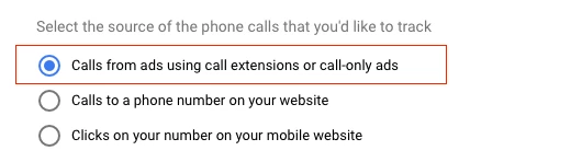 screenshot of calls from ads