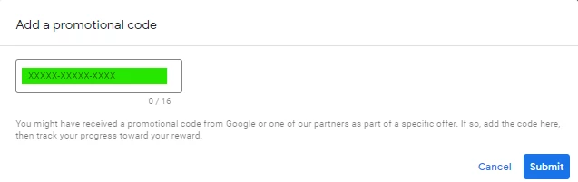 Add Google Ads Promotional Code