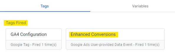Enhanced Conversions Firing
