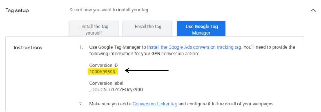 Google Ads Conversion ID