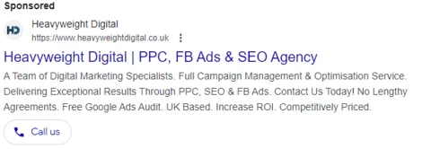 Heavyweight Digital Quality score for Ad Relevancy