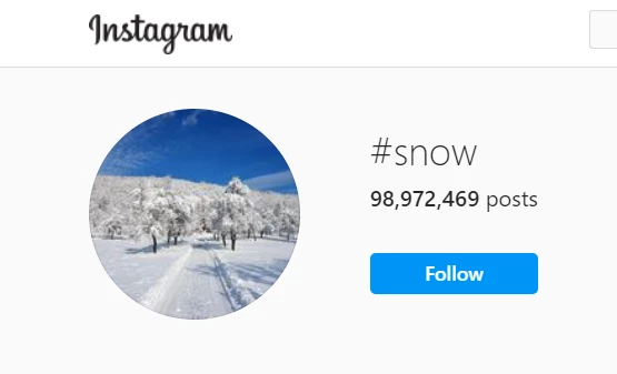 Instagram profile page