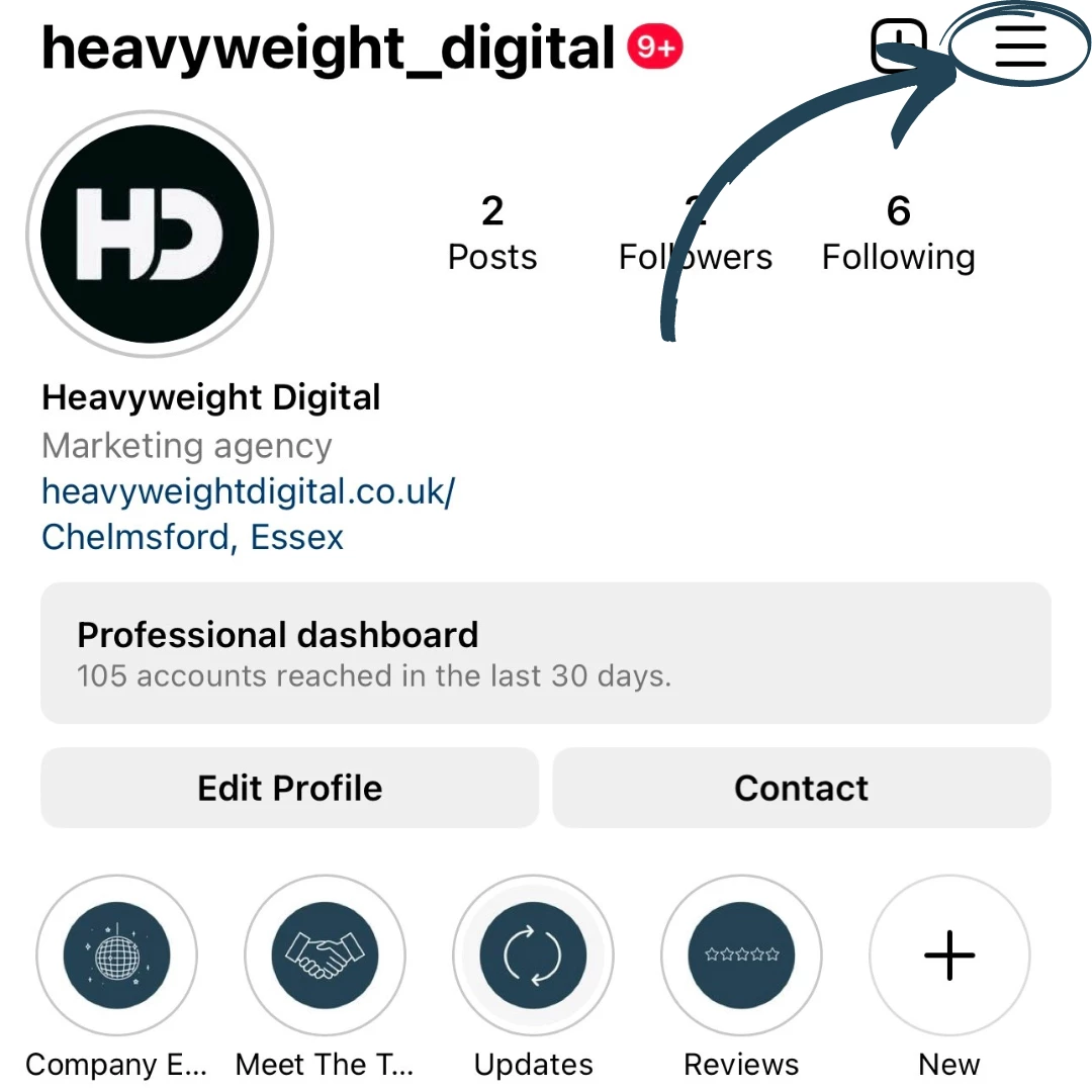 Instagram Page settings