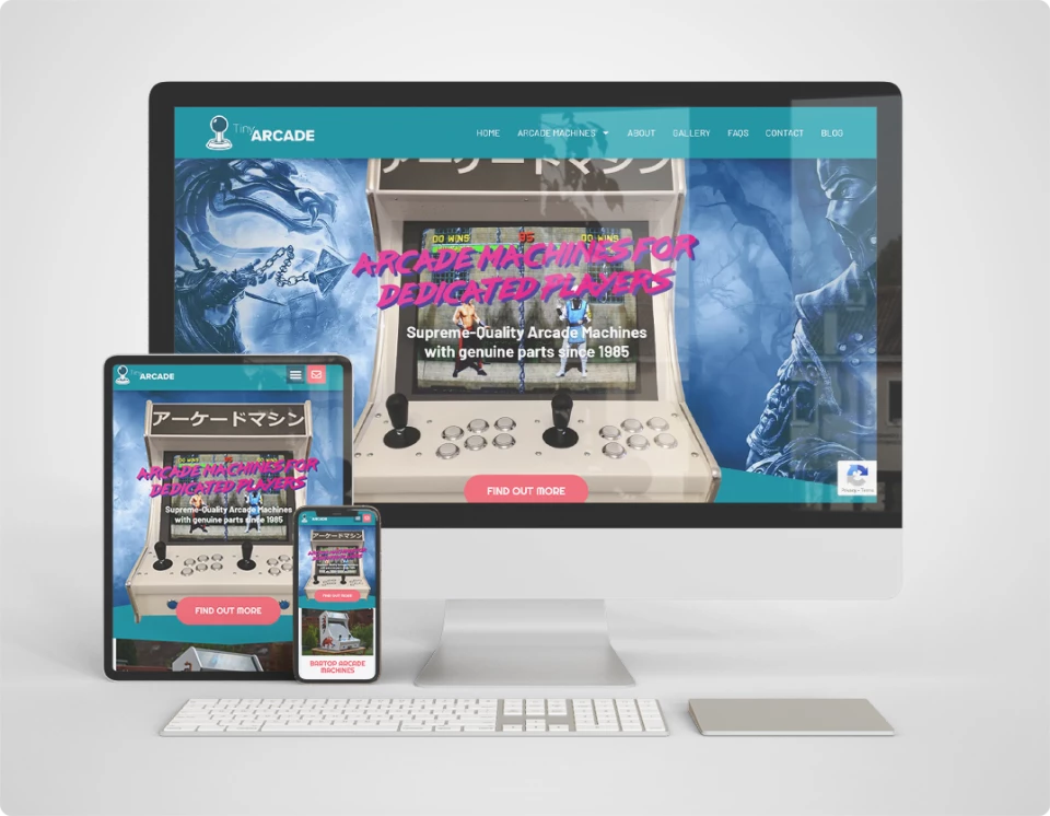 TinyArcade Machines Web Design