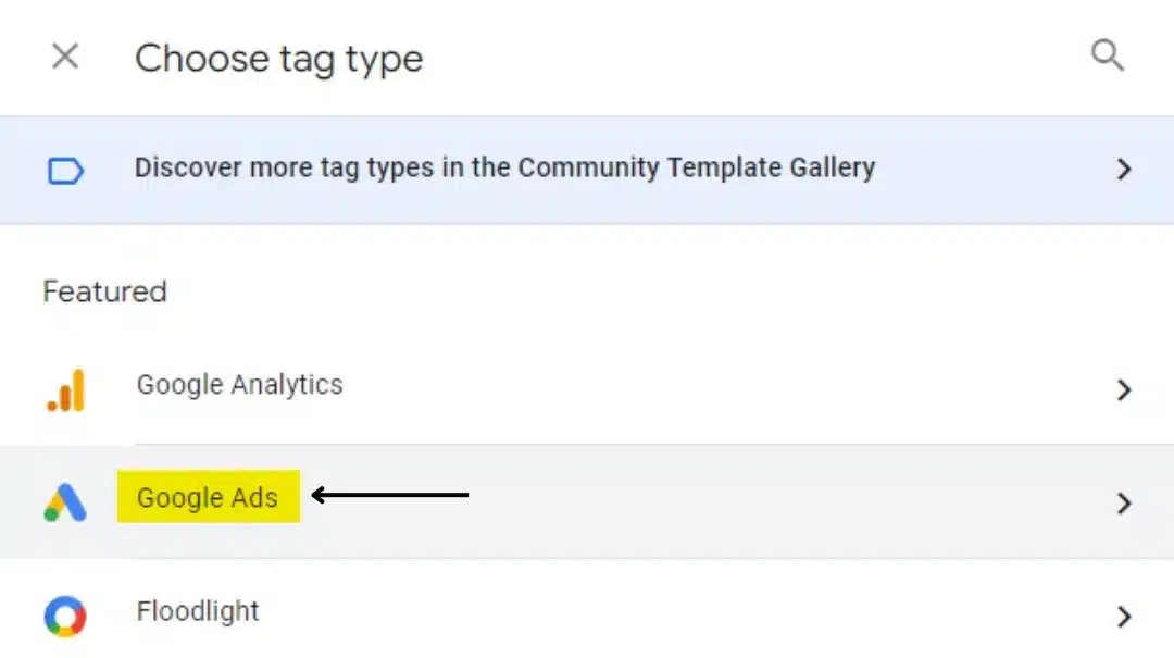 google-ads-tag-type